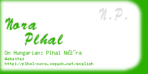 nora plhal business card